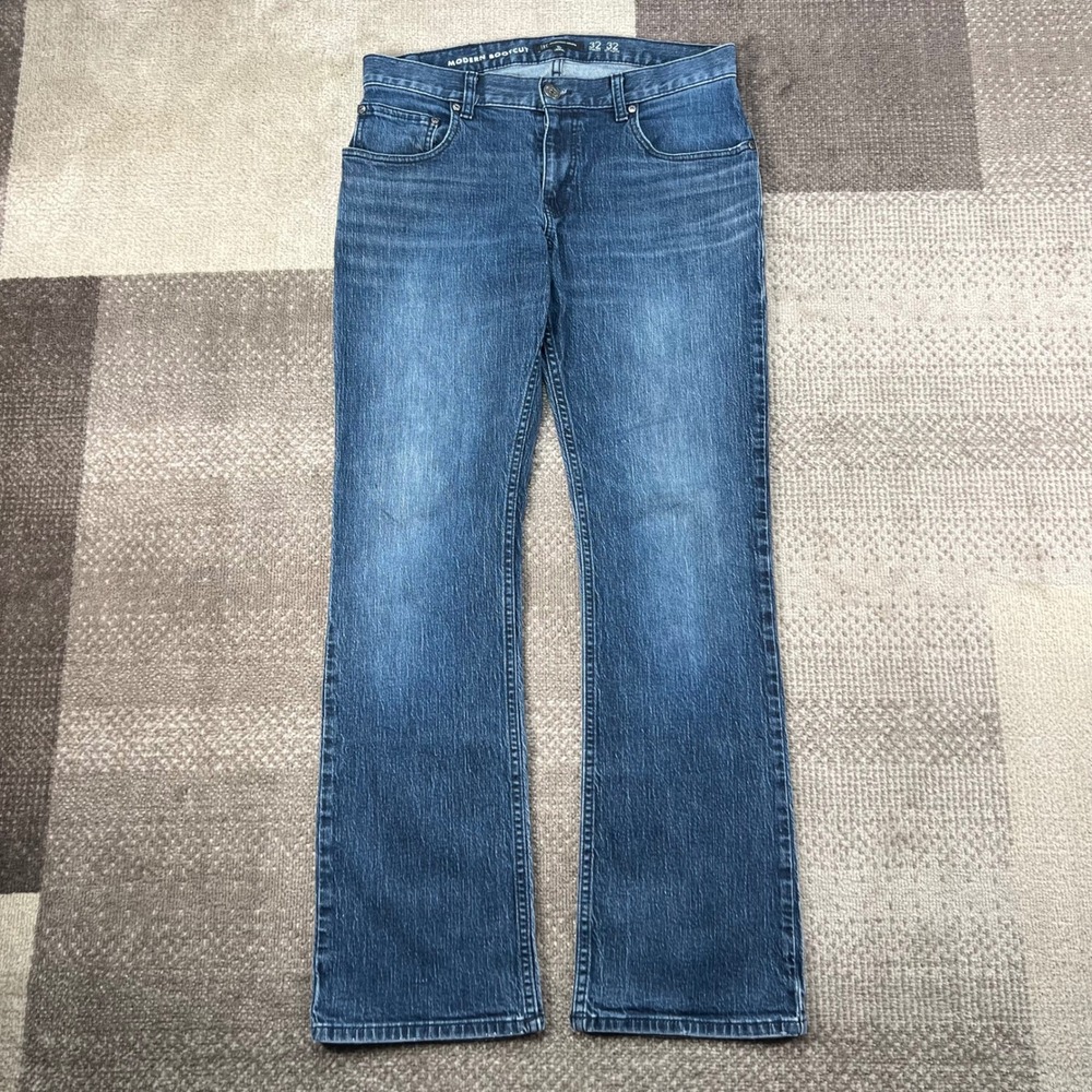 INC International Concepts Mens Modern Bootcut Blue Jeans 32x32 Stretch Denim